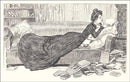 Found Image Press - Postcard LT-506 Prone Woman Reading Book
