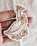 Flora West Design - Darling Goose Vinyl Sticker Vintage Style Floral