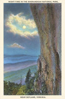 Found Image Press - Postcard VA-69 Moon over Shenandoah National Park