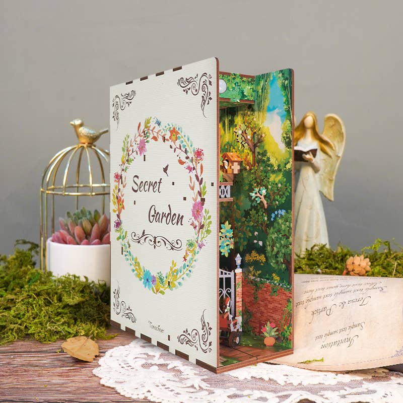 Hands Craft - DIY Miniature House Book Nook Kit: Secret Garden