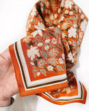 Flora West Design - 100% Silk Bandana Scarf - Botanical Garden Floral Western