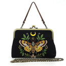 COMECO INC - Dead Head Moth Kisslock Bag in Linen Blended Material