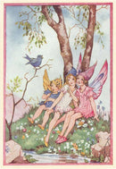 Found Image Press - Postcard KF-235 Fairies by the Stream