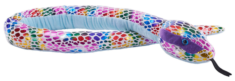 Wild Republic - Foilkins-Snake Dotted Rainbow Stuffed Animal 54"