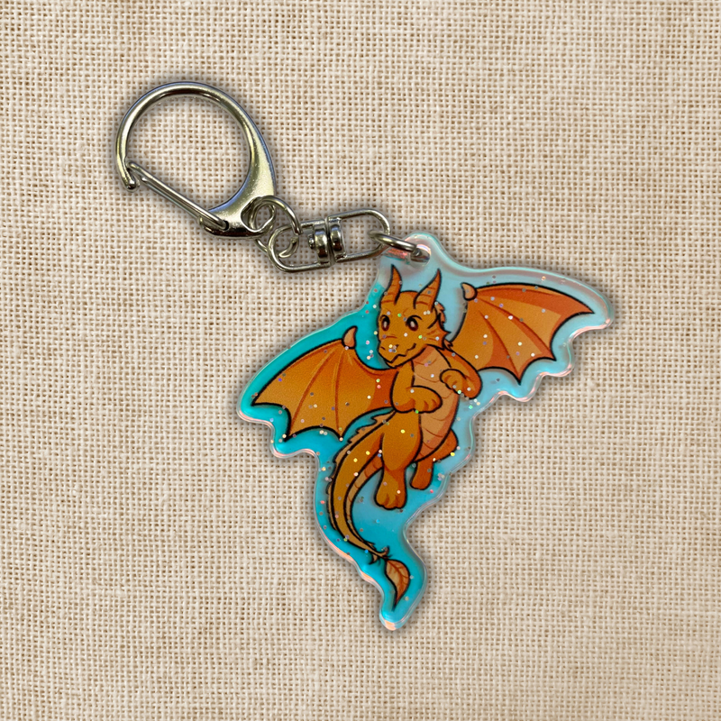 Wildly Enough - Andarna Flying Holographic Keychain | Fourth Wing