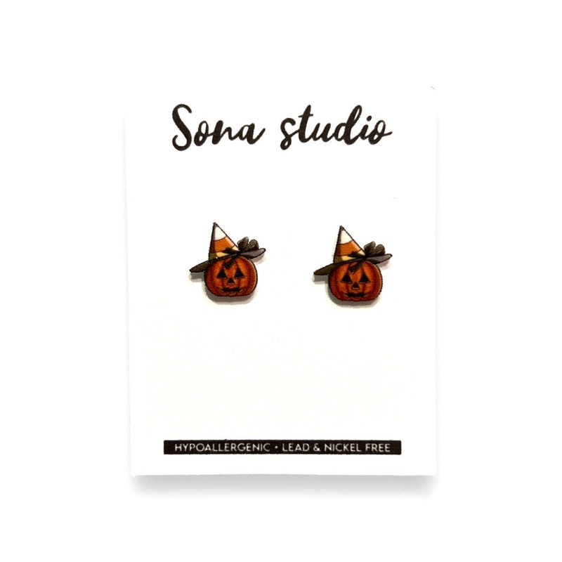 Sona Studio - Pumpkin Witch Earrings