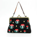 COMECO INC - Mushrooms Kisslock Frame Bag in Cotton