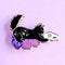 Glitter Punk - Cat playing with skull enamel pin - Halloween Collection