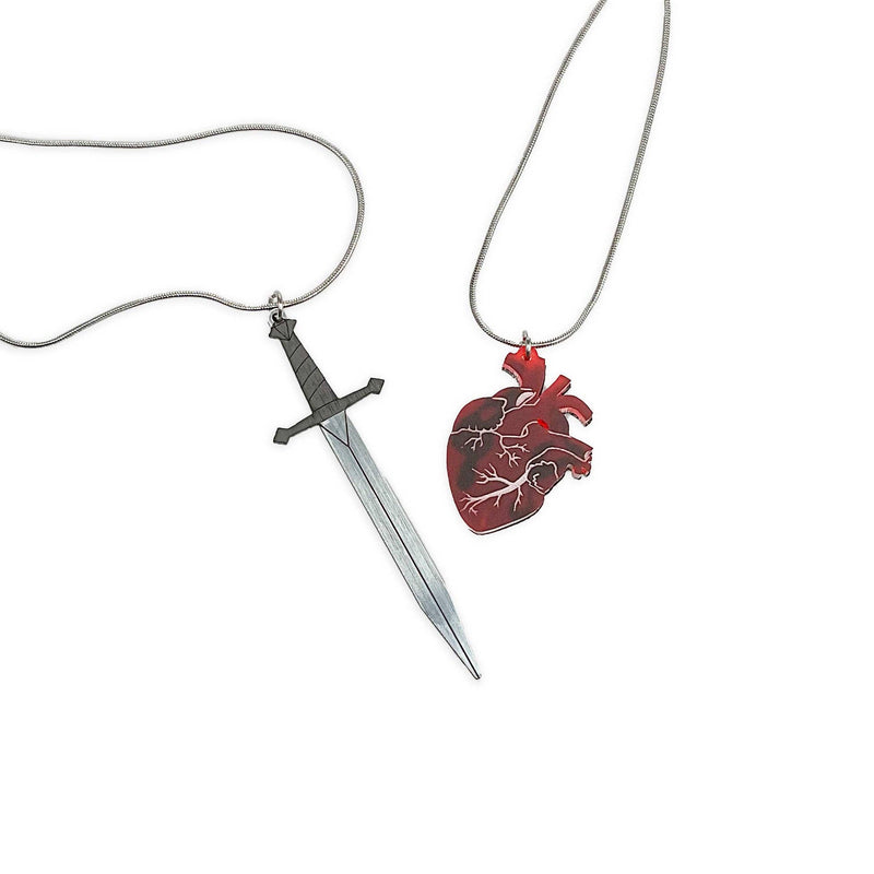 Vinca - My BFF Is Sword o’ A Big Deal Necklace Set