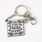 Punky Pins - Zero Fucks Given Enamel Keyring