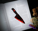 Dark Veinlet - Clear Bookmark - Bloody Kitchen Knife Goth Gothic Horror