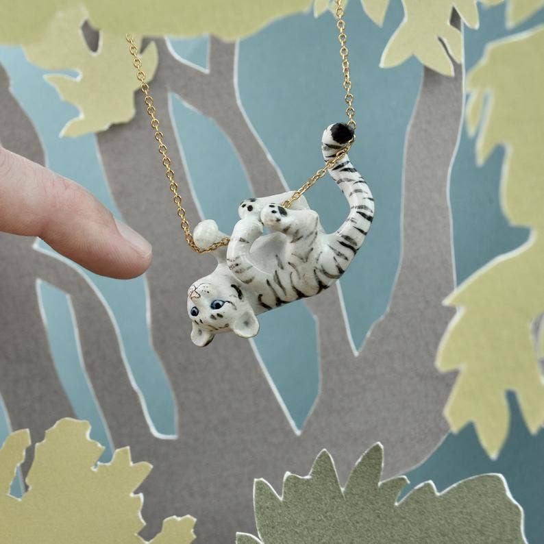 Camp Hollow - White Tiger Cub Necklace