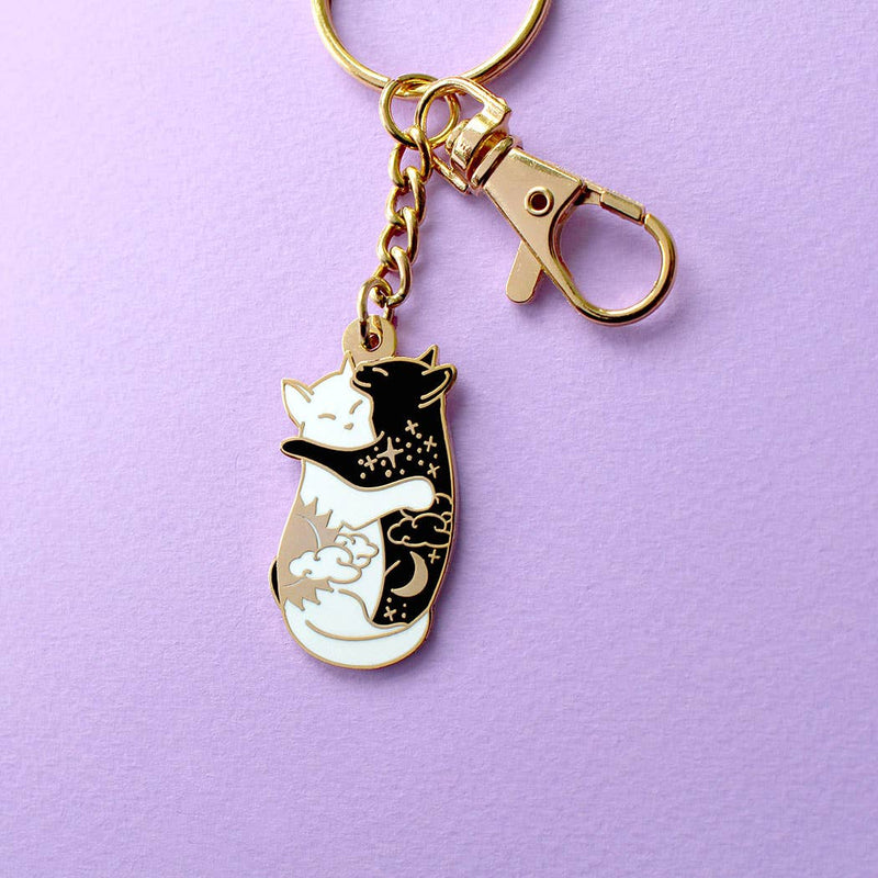 Glitter Punk - Hugging Cats Keychain