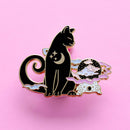 Glitter Punk - Crystal Ball Cat Enamel Pin – Halloween Collection