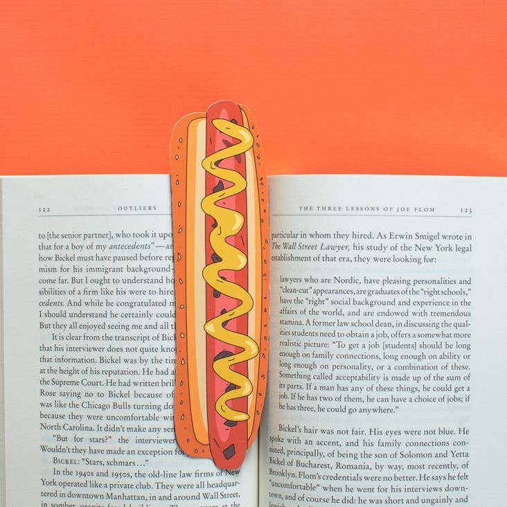 Humdrum Paper - Hot Dog Bookmark (it's die cut!)