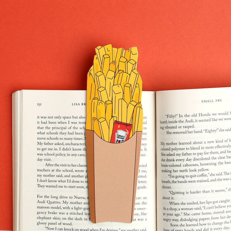 Humdrum Paper - French Fries Bookmark (it's die cut!)