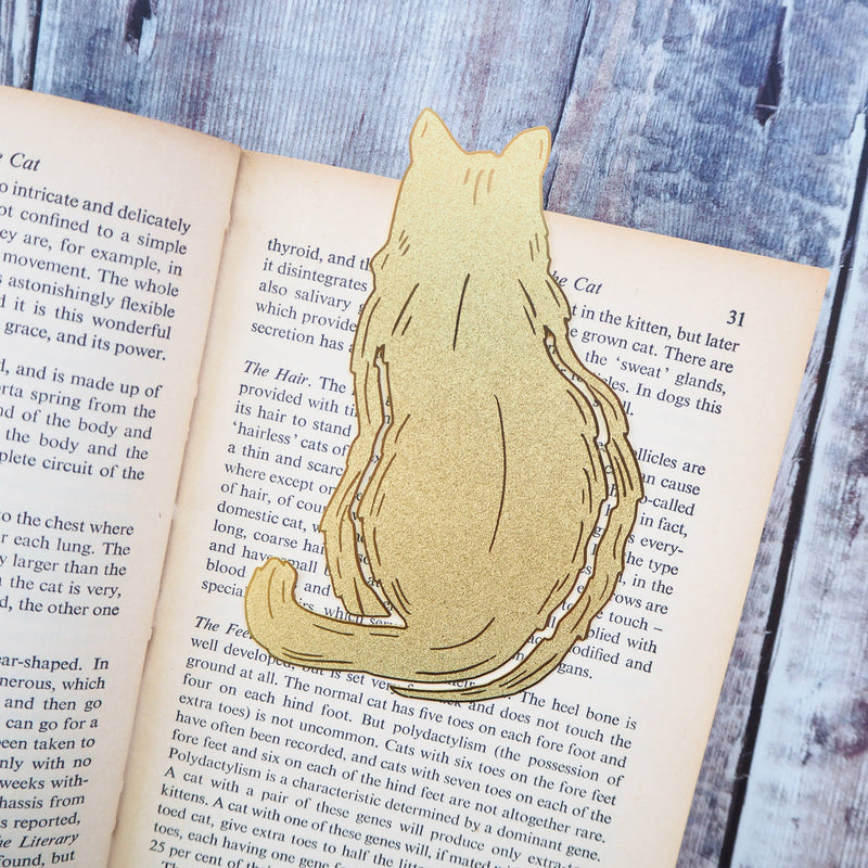 LiteraryEmporium - Cat Lover Etched Brass Bookmark