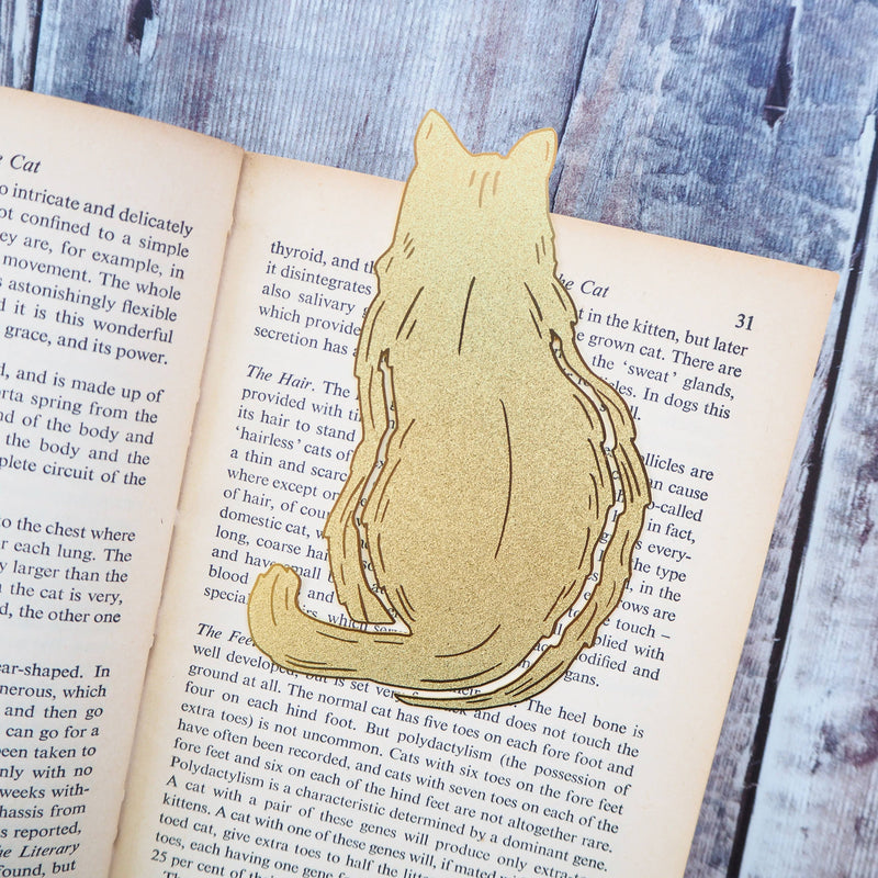 LiteraryEmporium - Cat Lover Etched Brass Bookmark
