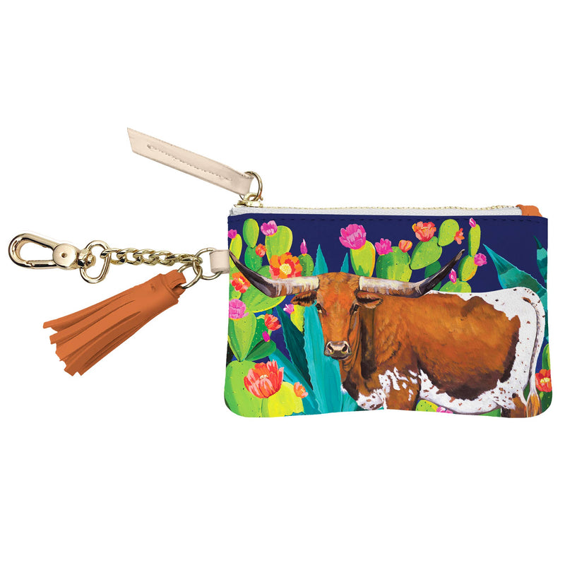 GreenBox Art - Desert Longhorn Cattle Key Pouch