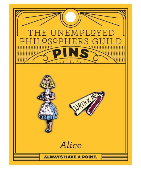 Unemployed Philosophers Guild - Alice & Drink Me Pins