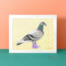 Pigeon Art Print, Pigeon Wearing Converse Shoes artwork