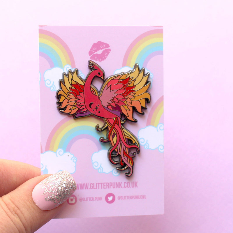 Glitter Punk - Phoenix enamel pin