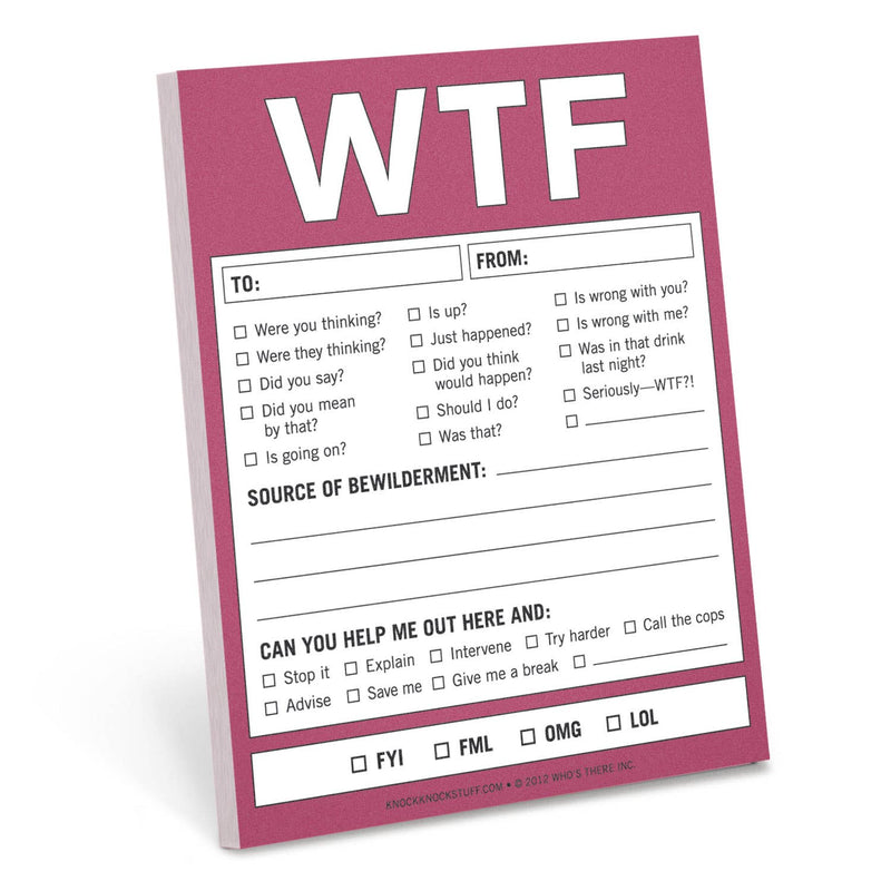 Knock Knock - WTF Nifty Notes (Brunt Pink)