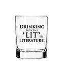Drinking put the 'Lit' in Literature 13.5oz XL Glass Tumbler