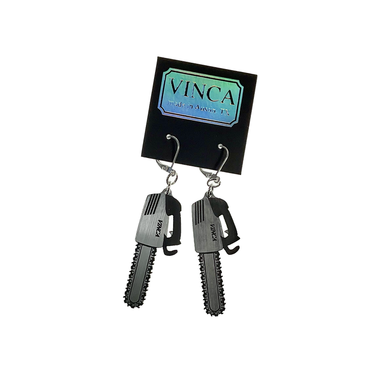 Vinca - Chainsaw Hook Earrings