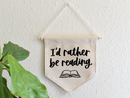 KynYouBelieveIt LLC - Rather Be Reading Banner | Book Decorations - Large