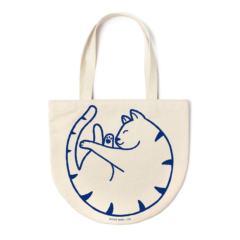 Seltzer Goods - Curled Cat Round Tote
