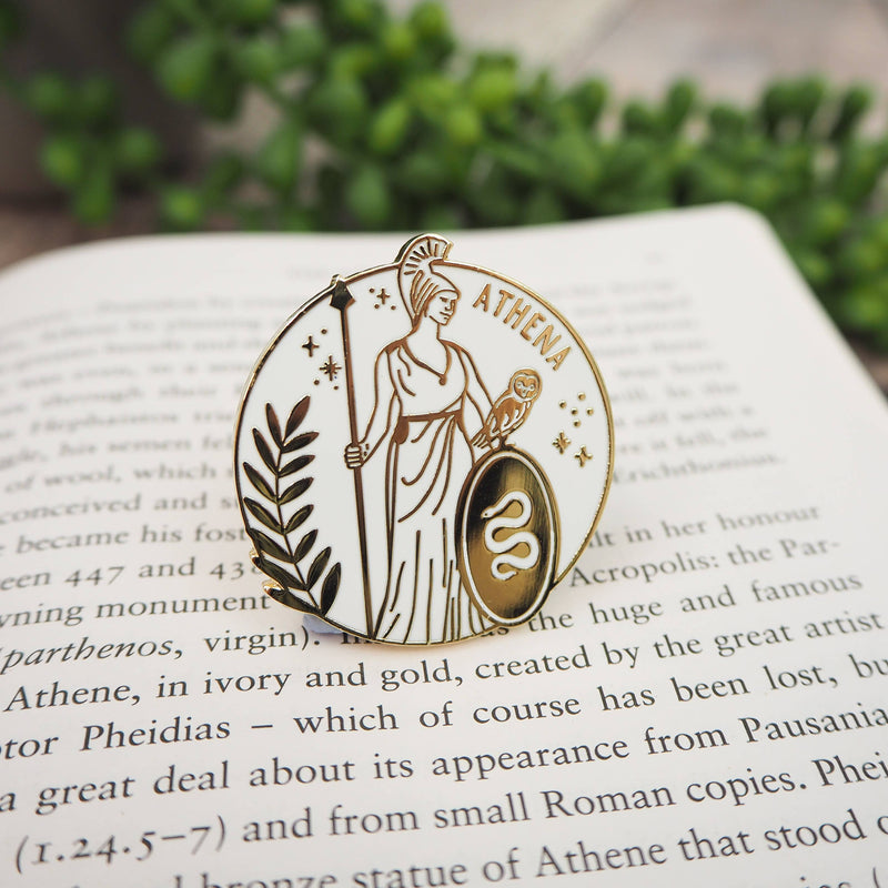 LiteraryEmporium - Athena Enamel Pin Badge - Greek Mythology Collection