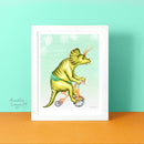 Amélie Legault - art & illustration - Triceratops Art Print, dinosaur wall art, artwork