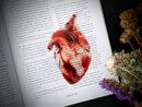 Dark Veinlet - Clear Bookmark - Bloody Heart Goth Gothic Horror