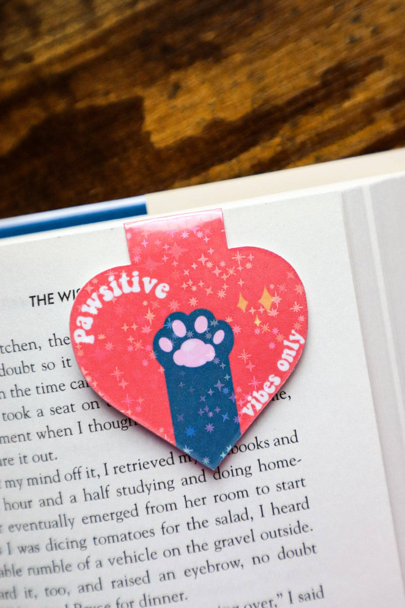 Furever Booked - Pawsitive Vibes Only Magnetic Bookmark