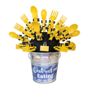 Constructive Eating - Construction Bucket Display w/ 40 Utensils