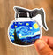 VINYL STICKER: Van Gogh's Starry Night Coffee Pot