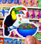 GLITTER STICKER: Fruit loops Early Bird Breakfast Toucan