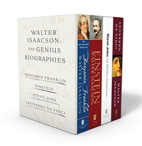 Walter Isaacson: The Genius Biographies: Benjamin Franklin, Einstein, Steve Jobs, and Leonardo Da Vinci (Boxed Set)