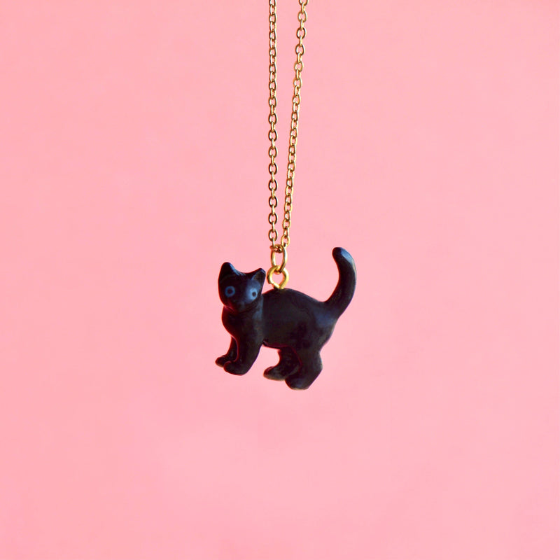Camp Hollow - Black Cat Necklace