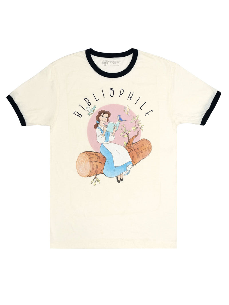 Disney Princess Belle: Bibliophile Unisex Ringer T-Shirt