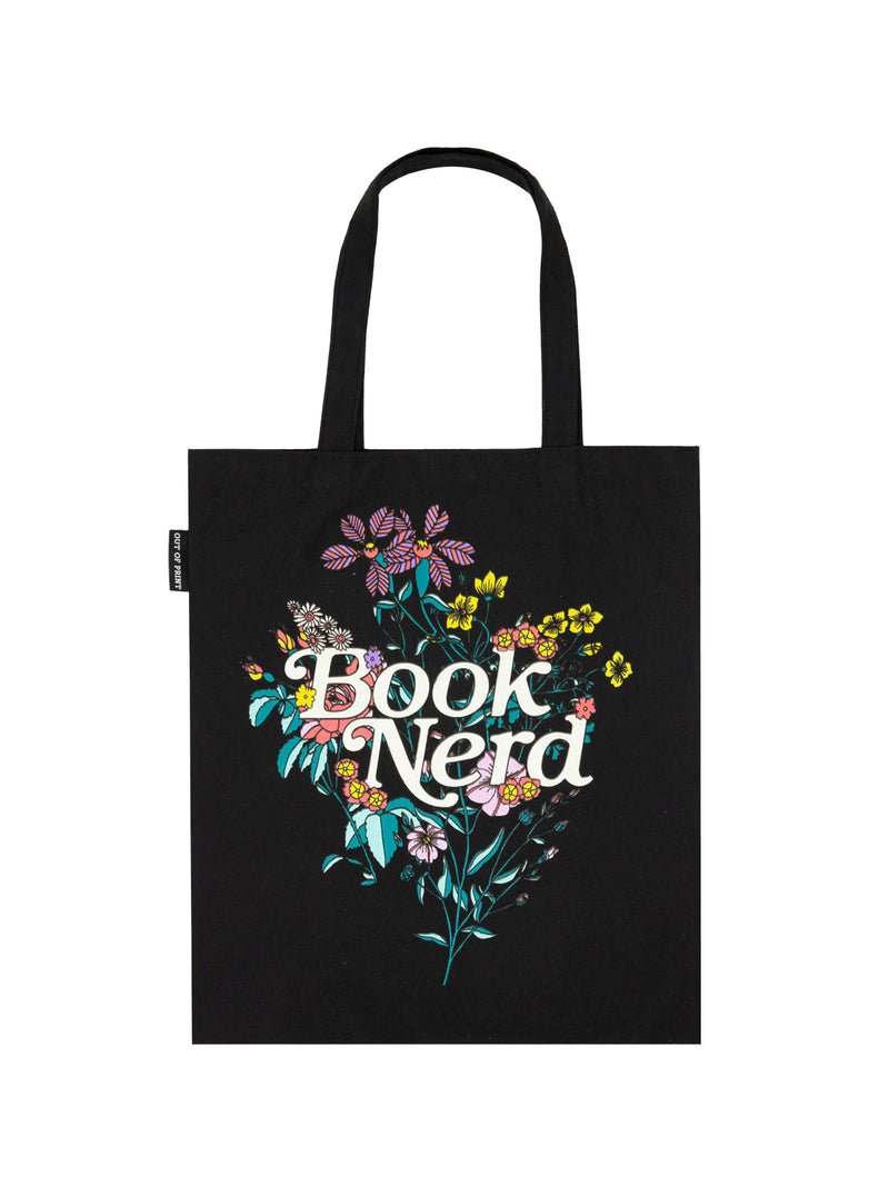 Book Nerd Floral tote bag