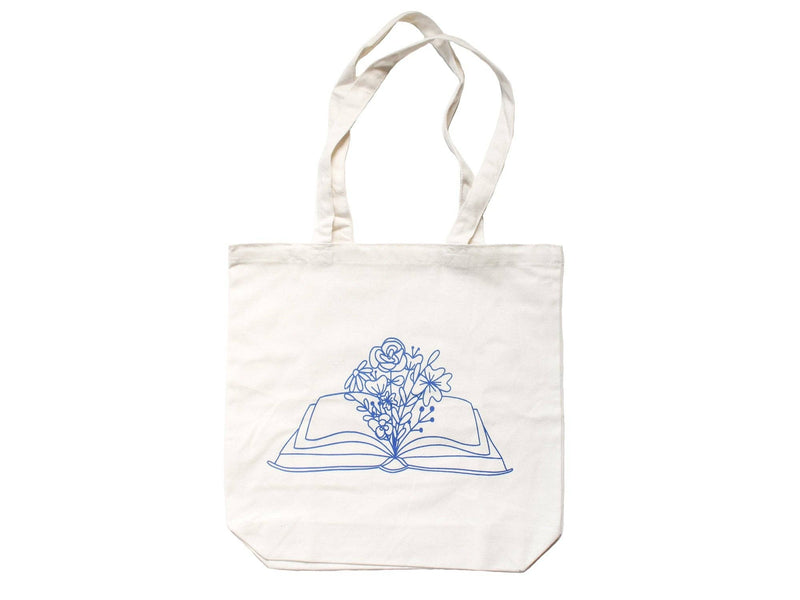 KynYouBelieveIt LLC - Floral Book Tote Bag | Cute Market Tote