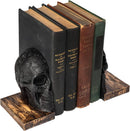 Skull Book Ends Gothic, Lifesize Human, Heavy-Duty Bookends,