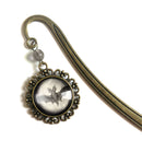 The Divine Iguana - Victorian Bat Goth Halloween Brass Bookmark