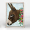Donkey Next Door by Heather Gauthier Art Mini Framed Canvas