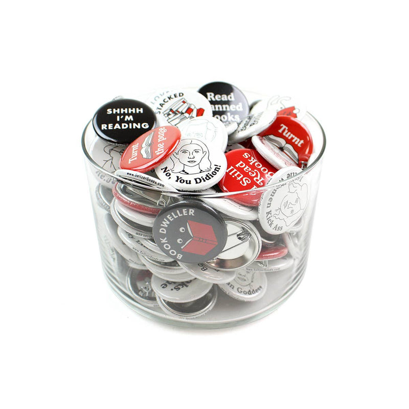 Seltzer Goods - Book Lover Buttons Assortment