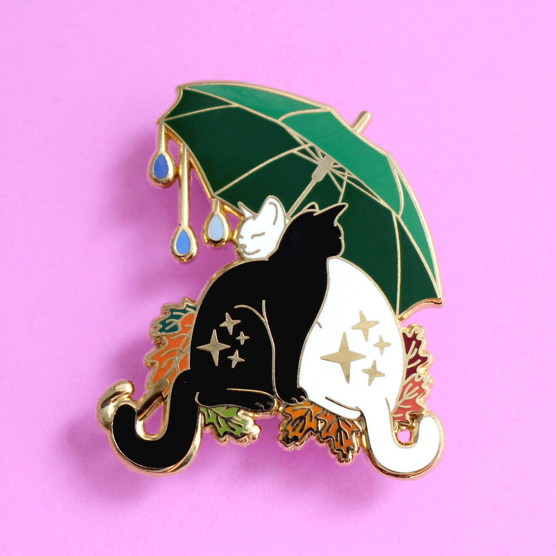 Glitter Punk - Umbrella cats enamel pin