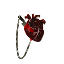 Vinca - Heart of Aghast Brooch - Frosted Red