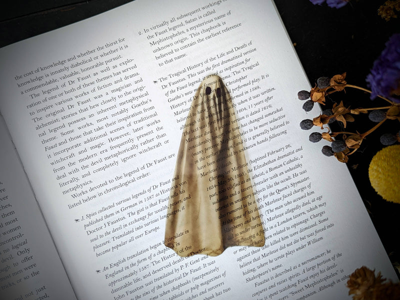 Dark Veinlet - Clear Bookmark - Realistic Sheet Ghost Creepy Horror Gothic